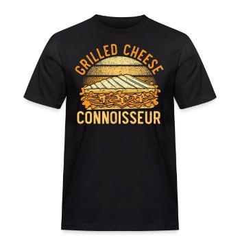 Connaisseurs de fromage grillé fromage grillé Cheesy - T-shirt Workwear homme - noir - Devant - AI Model Male 178 light (178cm)