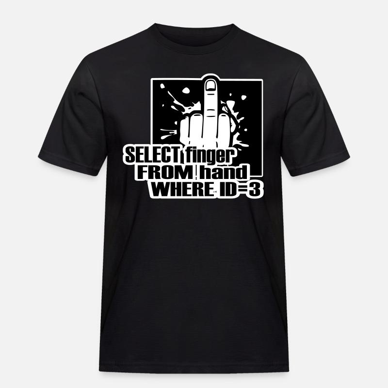 SELECT finger FROM hand - Men's Workwear T-Shirt - black