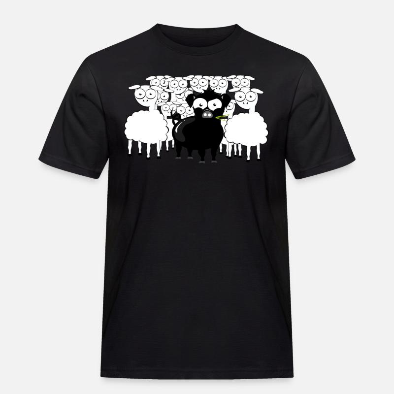 Schwarzes Schwein - Männer Workwear T-Shirt - Schwarz