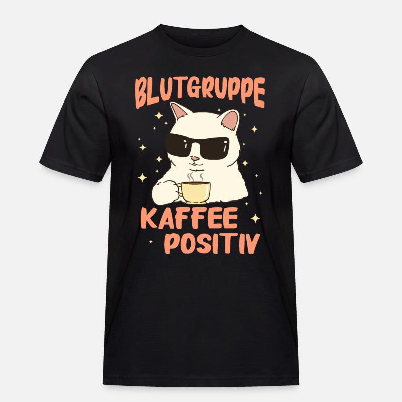 Kaffee Coffee Kaffeetrinker Kaffeeliebhaber - Männer Workwear T-Shirt - Schwarz