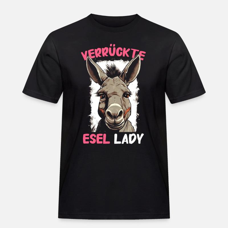 Esel Eselchen Maultier Muli - Männer Workwear T-Shirt - Schwarz