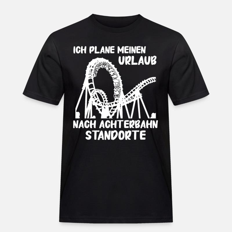 Achterbahn Freizeitpark Roller Coaster - Männer Workwear T-Shirt - Schwarz