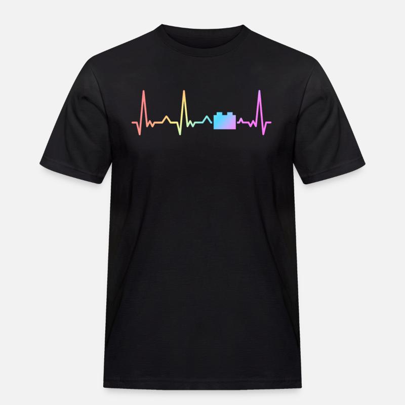 Brick Builder Master Builder Klemmbaustein - Men's Workwear T-Shirt - black