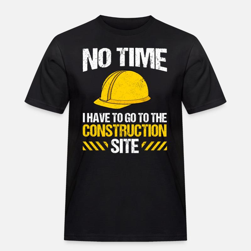 Bagger Baggerfahrer Baustelle Arbeit - Männer Workwear T-Shirt - Schwarz