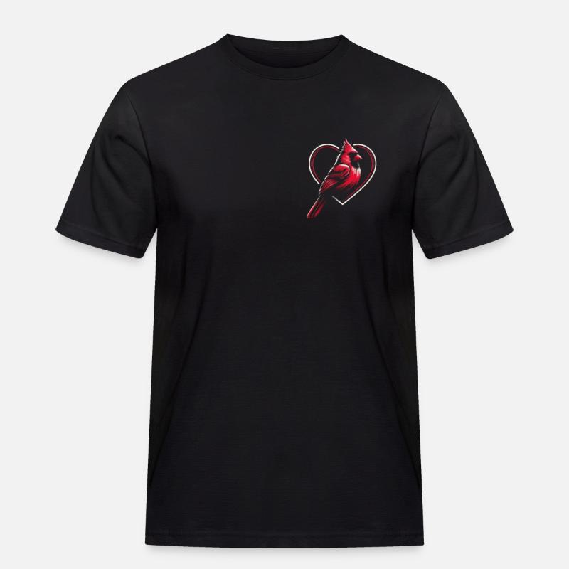 Kardinal Rotkardinal Vogel Roter Kardinal - Männer Workwear T-Shirt - Schwarz