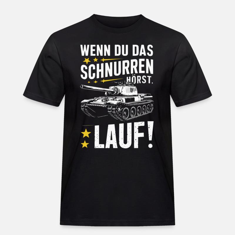 Panzer Kampfpanzer Panzerkampfwagen Panzerfahrer - Männer Workwear T-Shirt - Schwarz