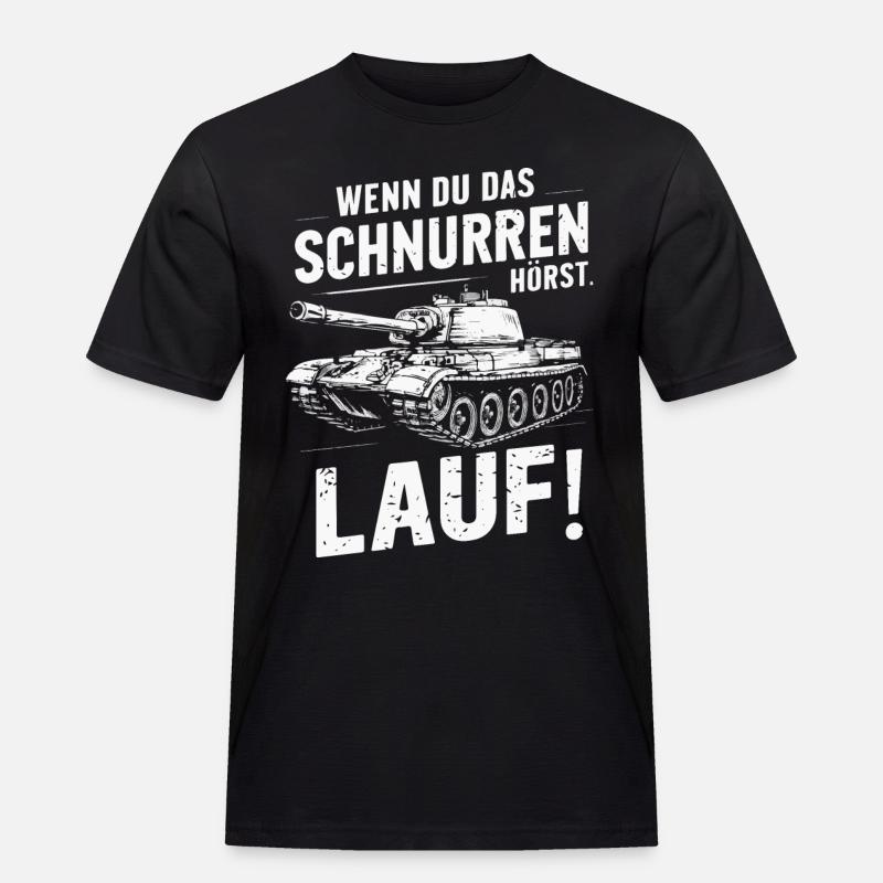 Panzer Kampfpanzer Panzerkampfwagen Panzerfahrer - Männer Workwear T-Shirt - Schwarz