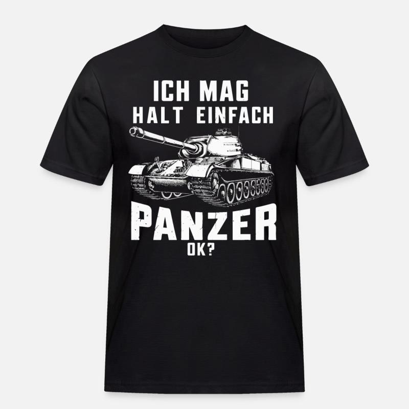 Panzer Kampfpanzer Panzerkampfwagen Panzerfahrer - Männer Workwear T-Shirt - Schwarz