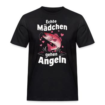 Angler Fischer Angeln Fischen Fisch - Männer Workwear T-Shirt - Schwarz - Vorne - AI Model Male 178 light (178cm)