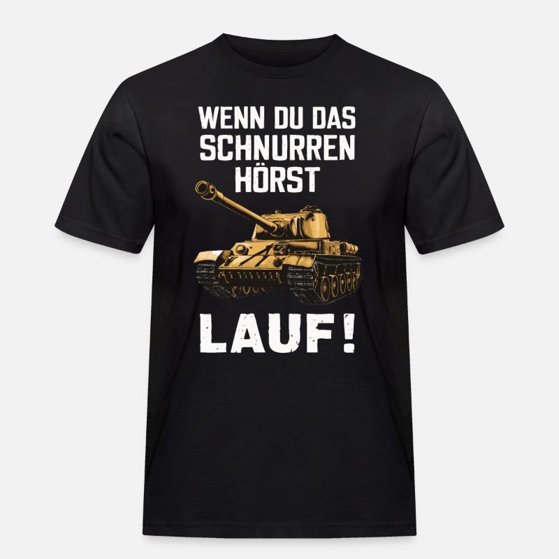 Panzer Kampfpanzer Panzerkampfwagen Panzerfahrer - Männer Workwear T-Shirt - Schwarz