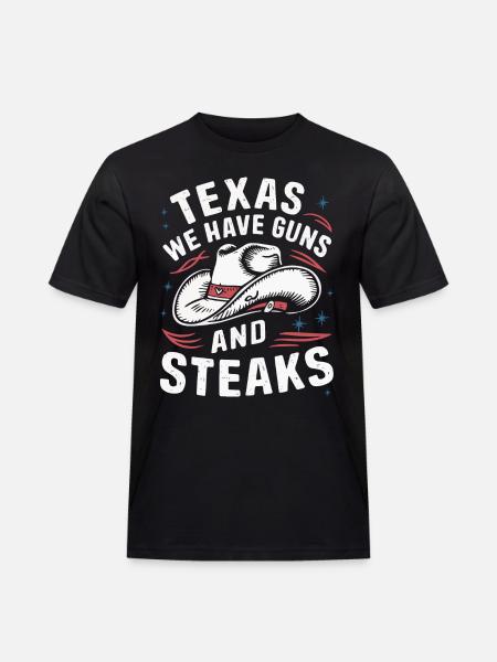 Texas State Texaner Texas - Männer Workwear T-Shirt - Schwarz