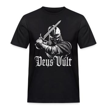 Kreuzritter Tempelritter Mittelalter - Männer Workwear T-Shirt - Schwarz - Vorne - AI Model Male 178 light (178cm)