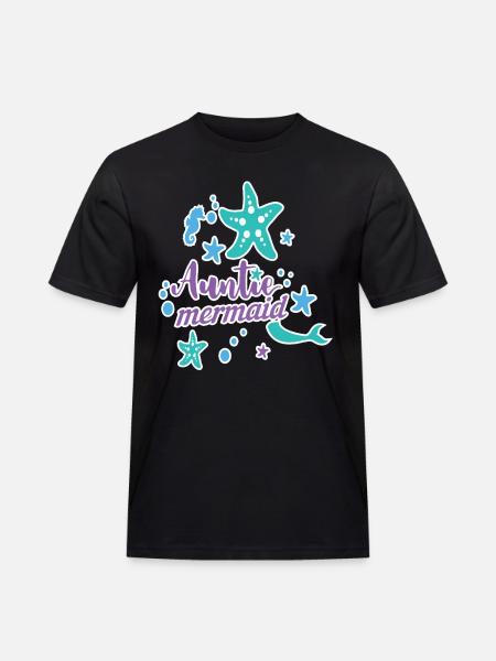Auntie Mermaid - Men's Workwear T-Shirt - black