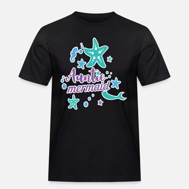 Auntie Mermaid - Men's Workwear T-Shirt - black