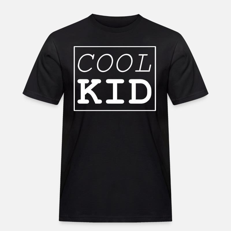 Cool Kid - Männer Workwear T-Shirt - Schwarz