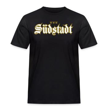 Südstadt (kölsches Veedel) - Männer Workwear T-Shirt - Schwarz - Vorne - AI Model Male 178 light (178cm)