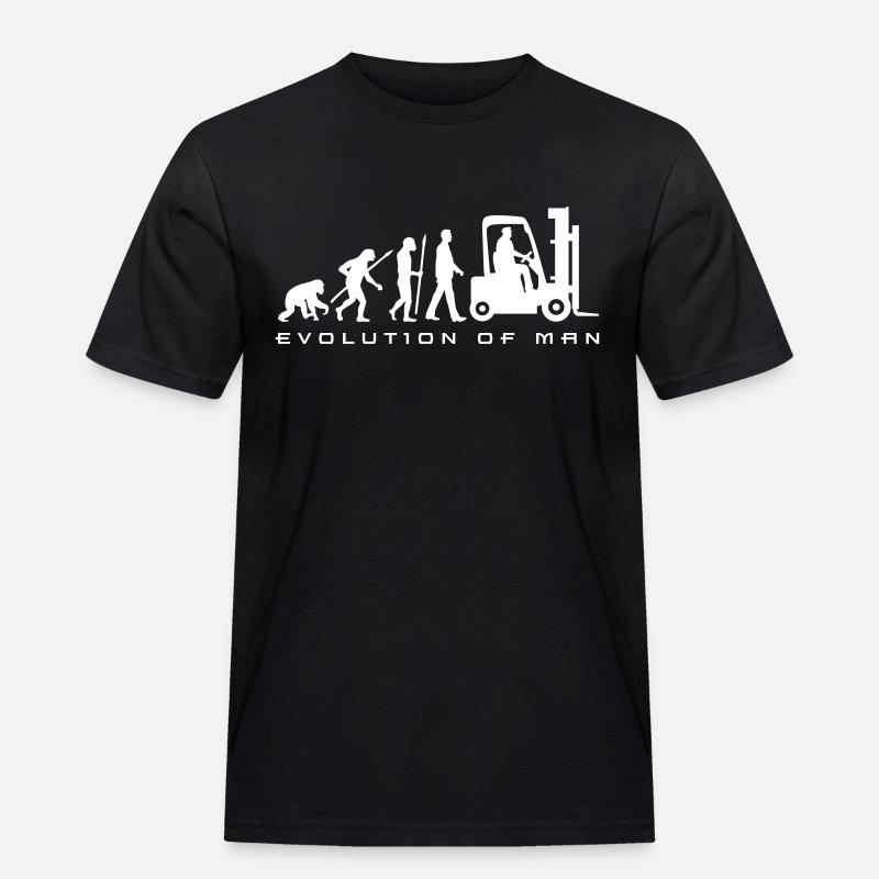 evolution_gabelstapler_122013_a_1c - Männer Workwear T-Shirt - Schwarz