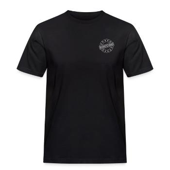 Ruhestand Stempel Pension Pensionierung Rente - Männer Workwear T-Shirt - Schwarz - Vorne - AI Model Male 178 light (178cm)
