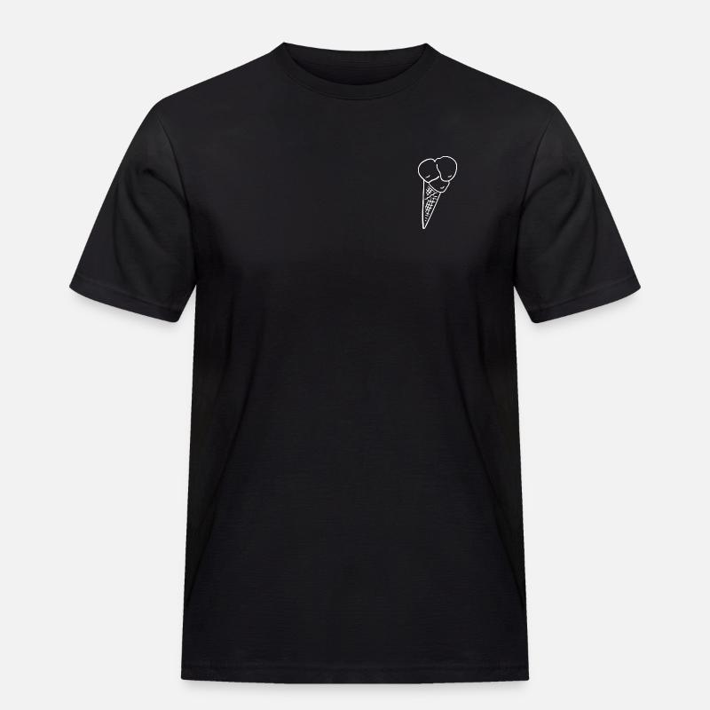Waffeleis - Männer Workwear T-Shirt - Schwarz