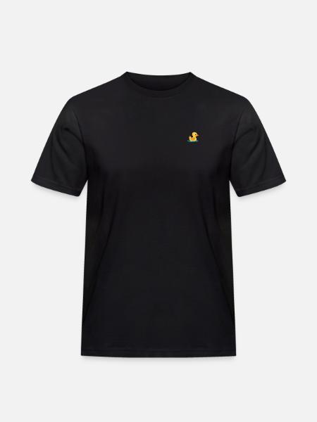 Quietscheentchen - Männer Workwear T-Shirt - Schwarz