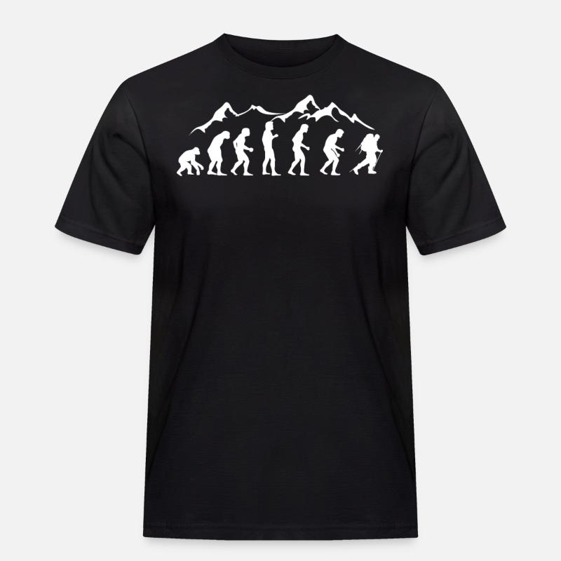 Human evolution mountaineering - Men's Workwear T-Shirt - black