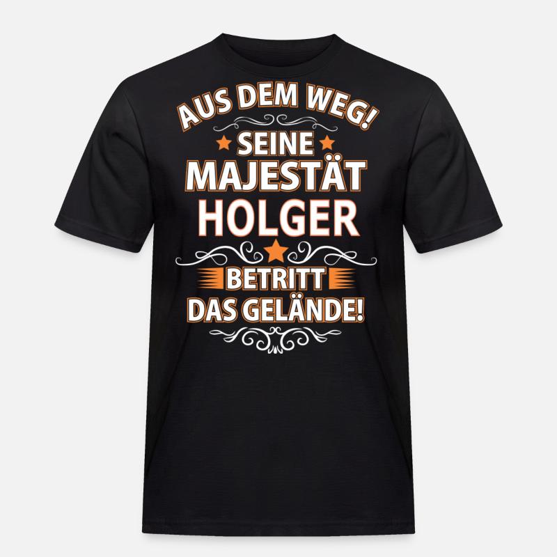 HOLGER - Männer Workwear T-Shirt - Schwarz