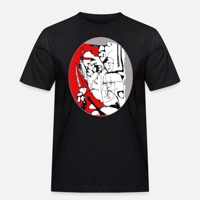 Freiheit der Interpretation 4 - Männer Workwear T-Shirt - Schwarz
