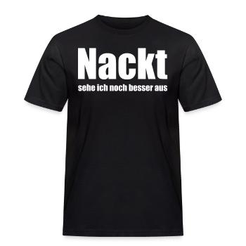 lustiger Spruch - Männer Workwear T-Shirt - Schwarz - Vorne - AI Model Male 178 light (178cm)