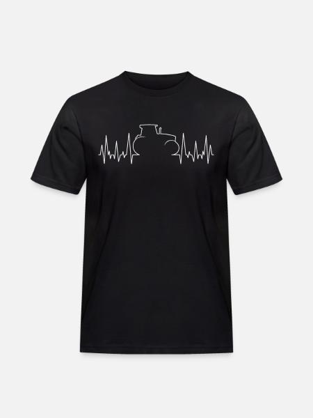 Tractor heartbeat - Men's Workwear T-Shirt - black