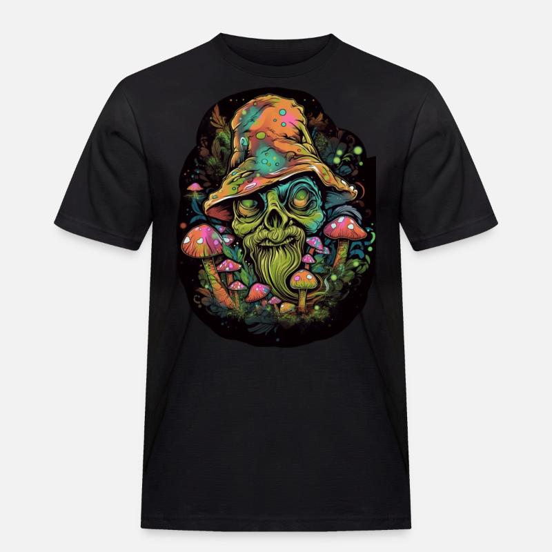 Trippy Goblin - Männer Workwear T-Shirt - Schwarz