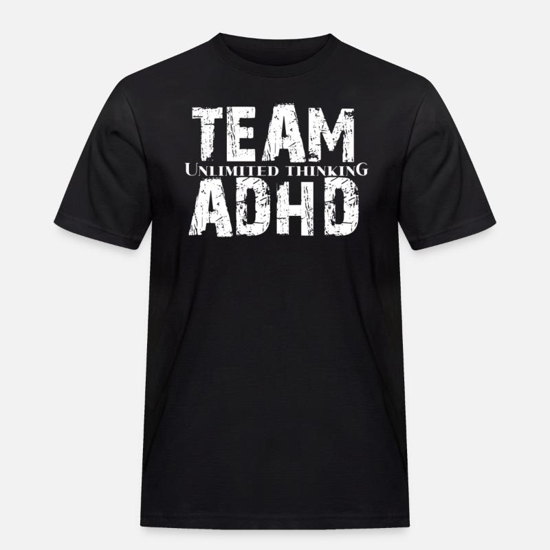 ADHS - Männer Workwear T-Shirt - Schwarz