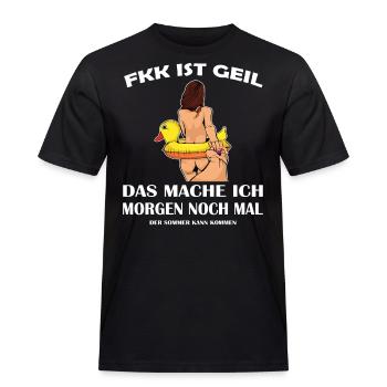 Culture du corps libre naturiste - T-shirt Workwear homme - noir - Devant - AI Model Male 178 light (178cm)