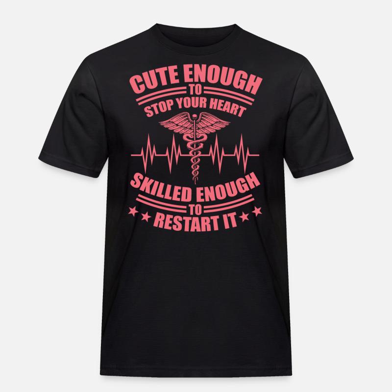 Hübsche Krankenschwester MFA Geschenk - Männer Workwear T-Shirt - Schwarz