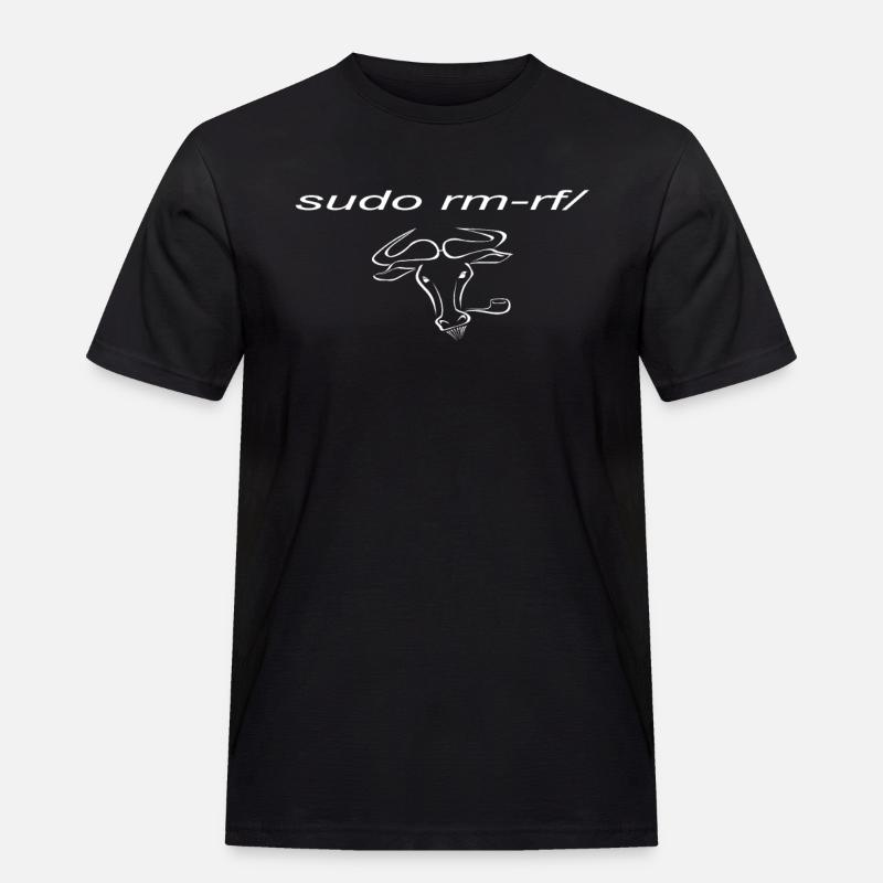 Linux Sudo mit Linux-Gnu - Männer Workwear T-Shirt - Schwarz