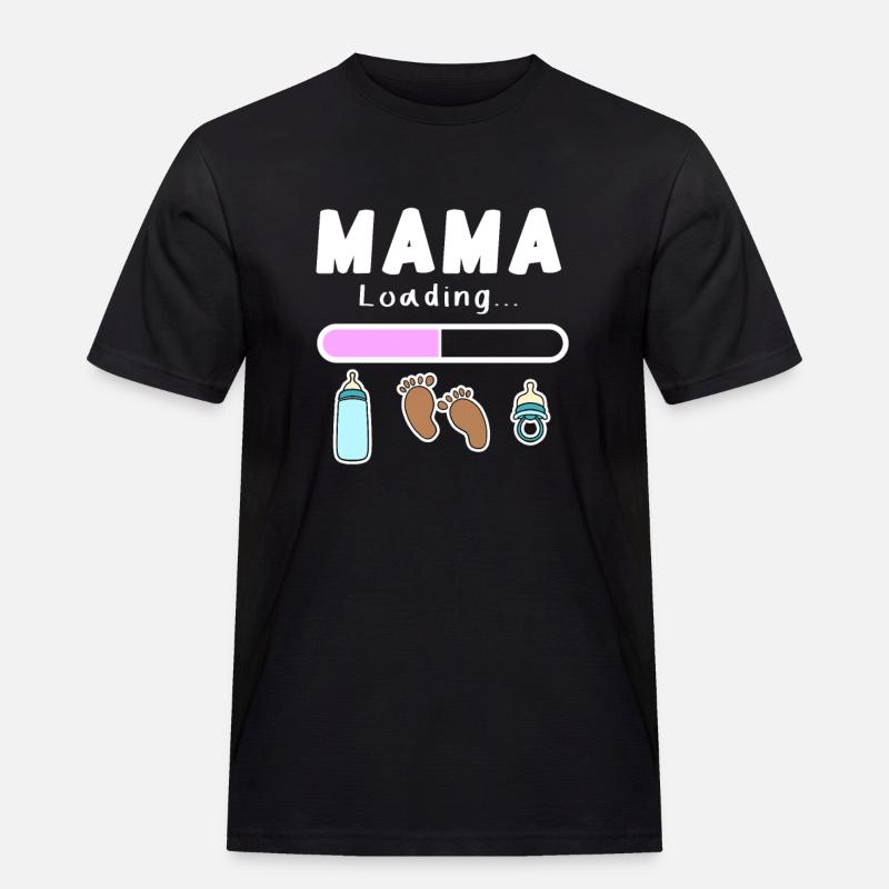 werdende Mutter - Mama wird geladen - Männer Workwear T-Shirt - Schwarz