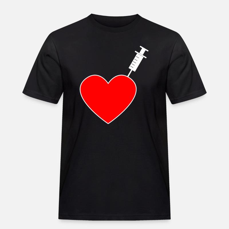 Impfung - Ich bin geimpft - Männer Workwear T-Shirt - Schwarz