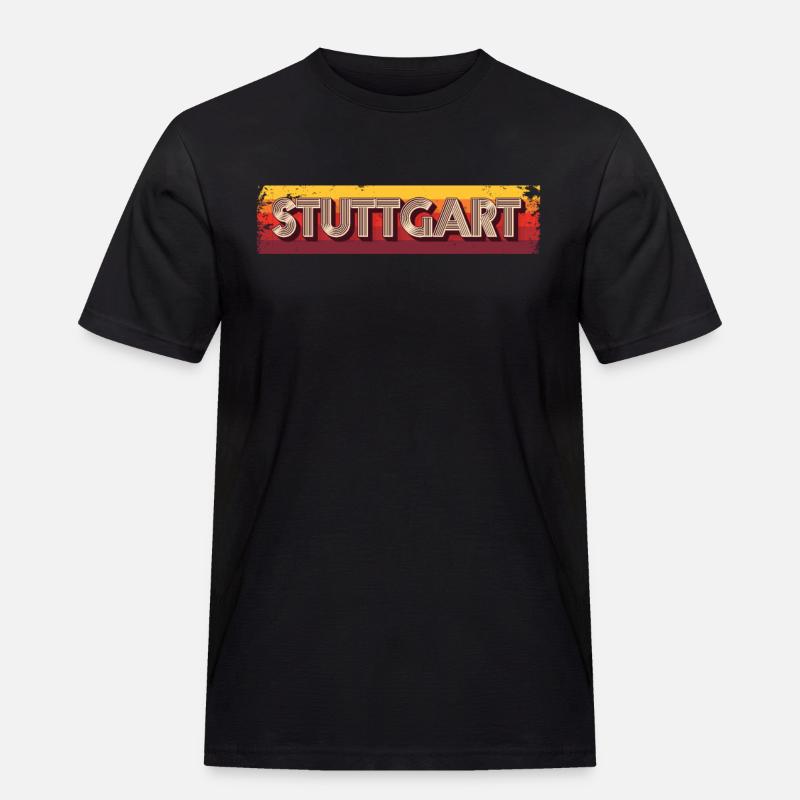 Stuttgartererin Stuttgarterer Stuttgarter - Männer Workwear T-Shirt - Schwarz