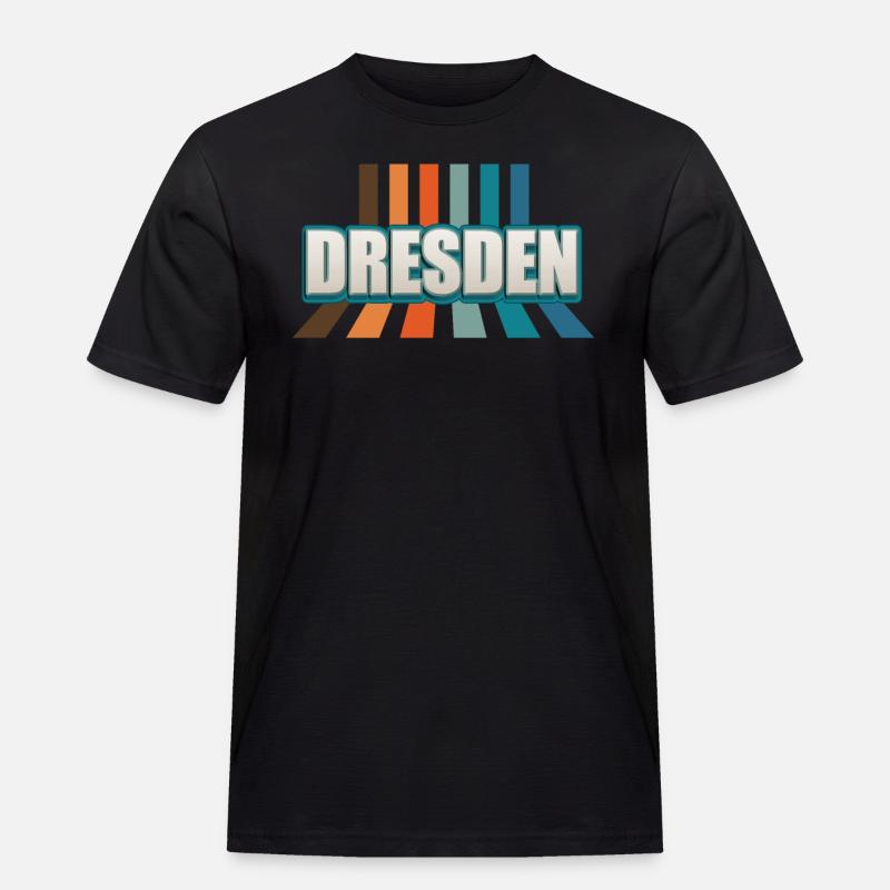 Dresdnerin Dresdner Dresden - Männer Workwear T-Shirt - Schwarz