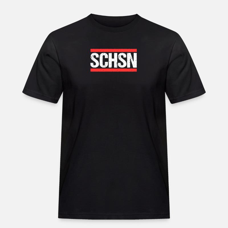 Sachse Sächsin Sachsen - Männer Workwear T-Shirt - Schwarz