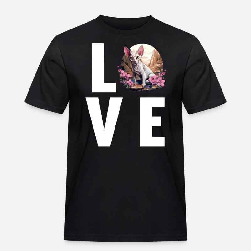 Sphynx Kätzchen Sphynx Katze - Männer Workwear T-Shirt - Schwarz
