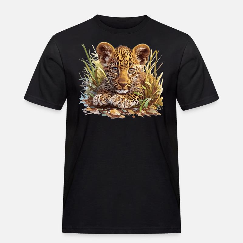 Léopard léopard - T-shirt Workwear homme - noir
