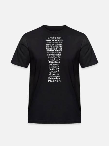 Beer,craft beer - Männer Workwear T-Shirt - Schwarz
