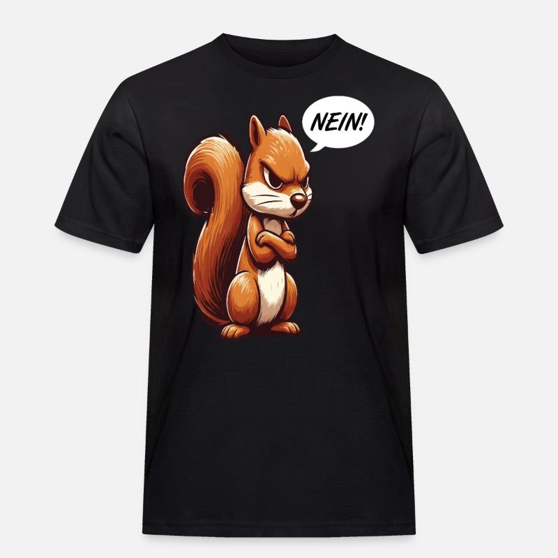 Nein Eichhörnchen Eichhorn Eichhörnchenliebhaber - Männer Workwear T-Shirt - Schwarz