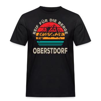 Oberstdorf Ready for the mountains - Men's Workwear T-Shirt - black - Front - AI Model Male 178 light (178cm)