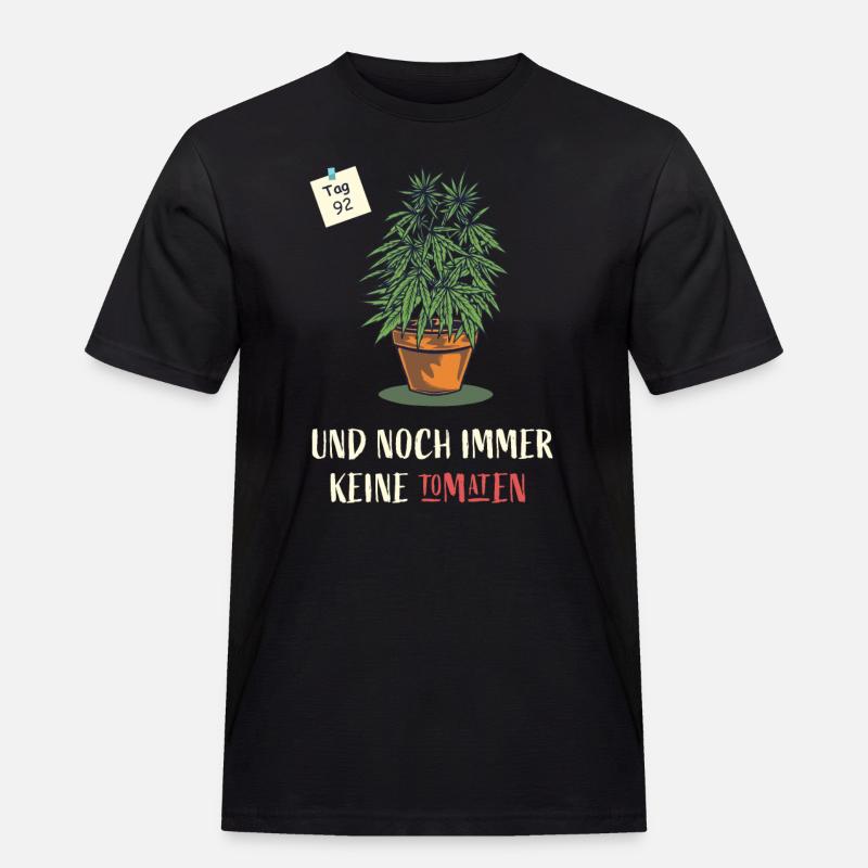 Cannabis - Männer Workwear T-Shirt - Schwarz