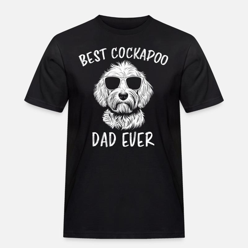 Cockapoo Spruch Papa Lustiges Cockapoo Geschenk - Männer Workwear T-Shirt - Schwarz