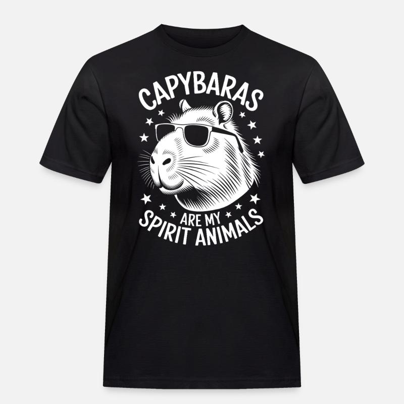 Capybara Spruch Lustiges Capybara Geschenk - Männer Workwear T-Shirt - Schwarz