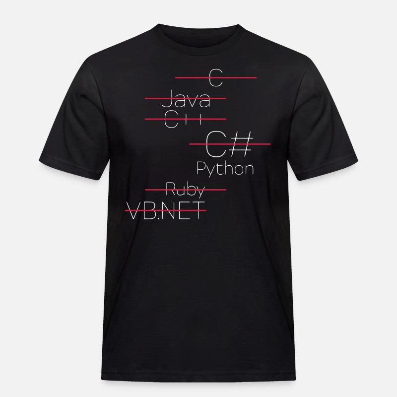 PYTHON CODING / PROGRAMMIERSPRACHE - Männer Workwear T-Shirt - Schwarz