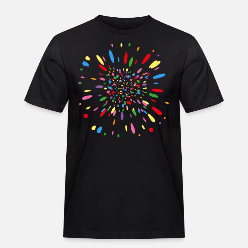 Konfetti Sog - Männer Workwear T-Shirt - Schwarz