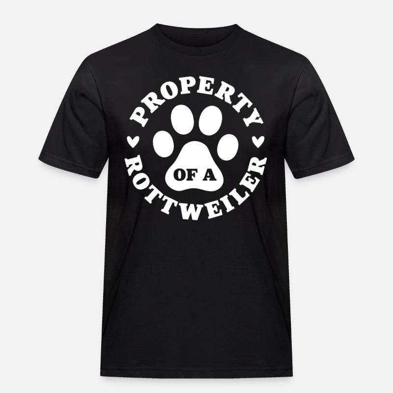 Eigentum eines Rottweilers - Männer Workwear T-Shirt - Schwarz